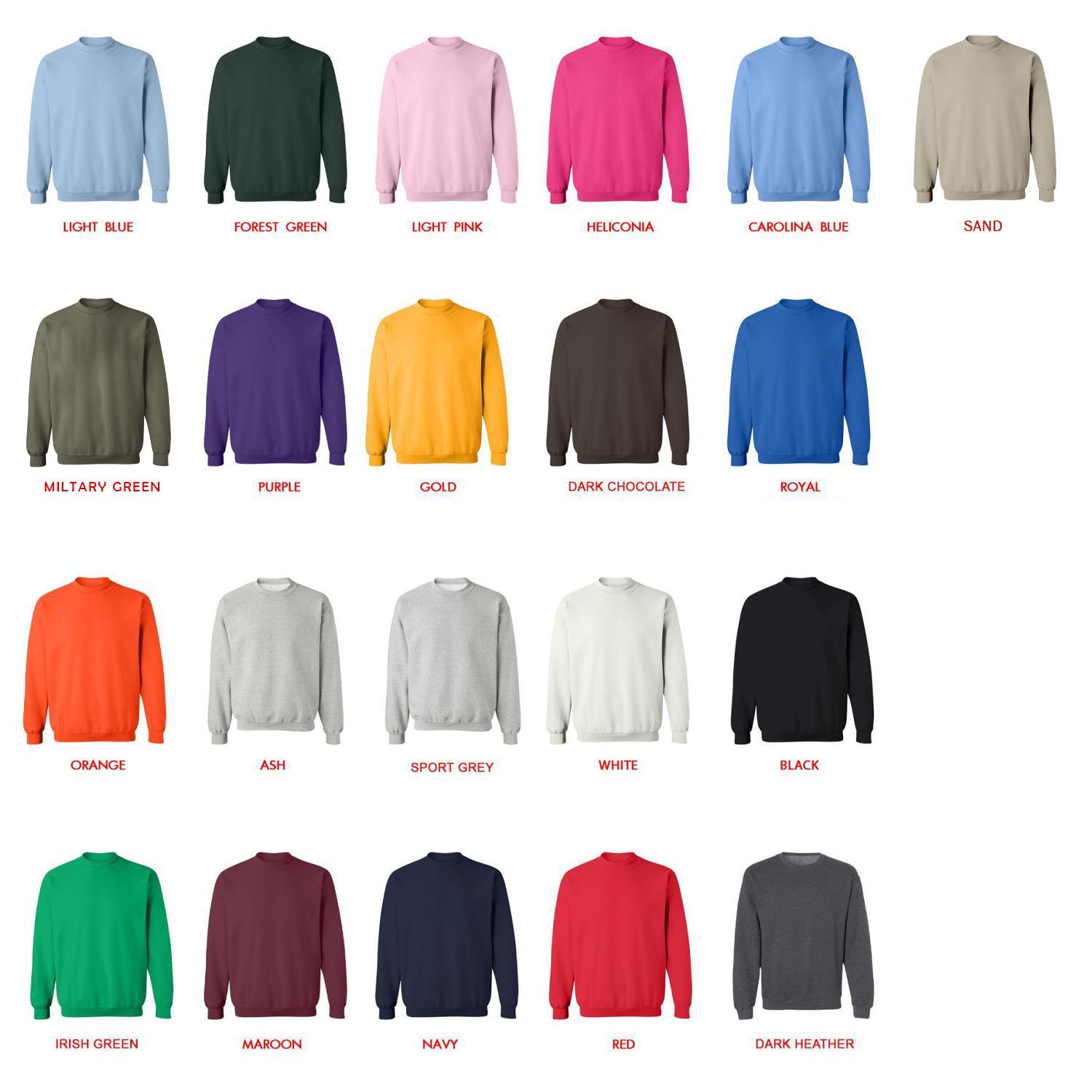 sweatshirt color chart - Disenchantment Store