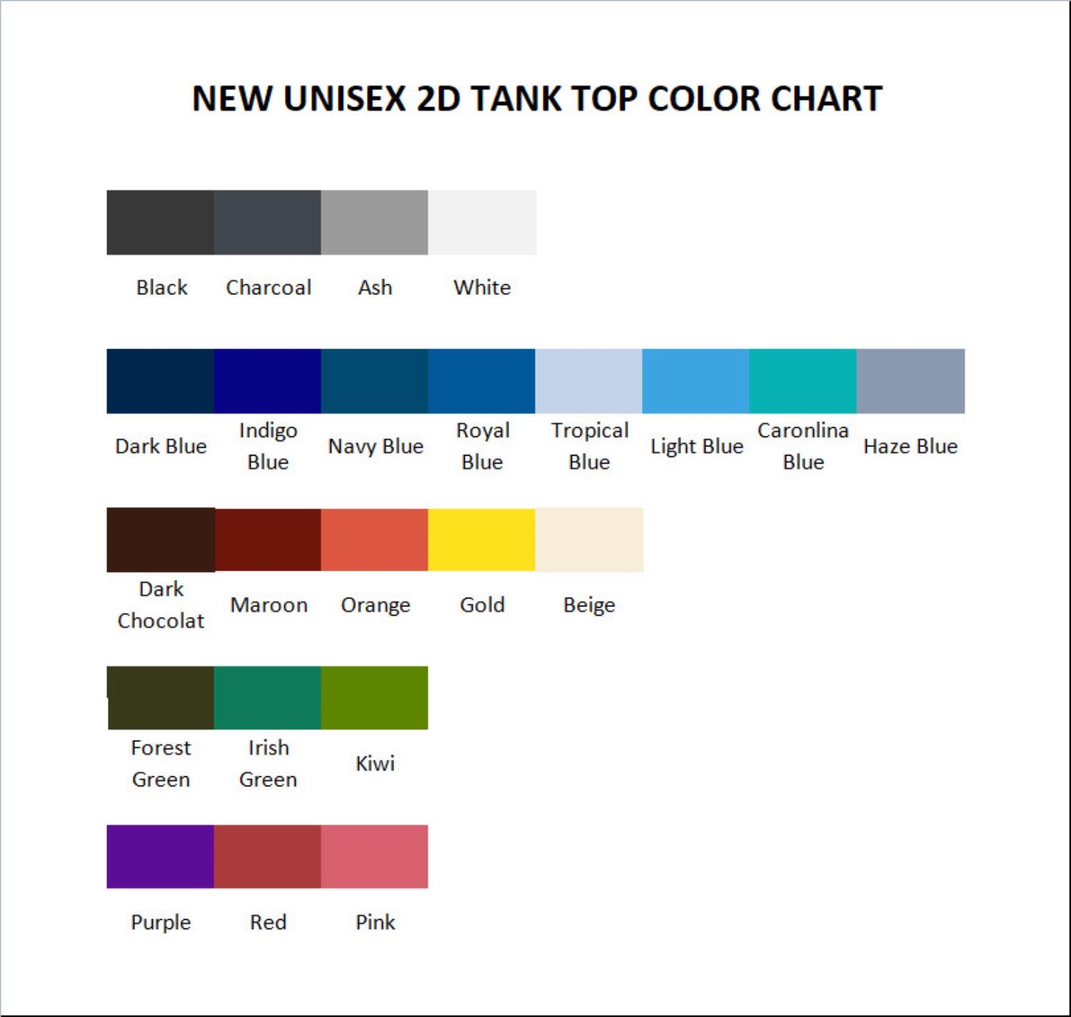 tank top color chart - Disenchantment Store