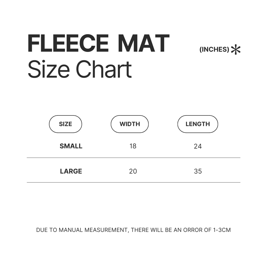 Fleece Mat Size Chart - Disenchantment Store