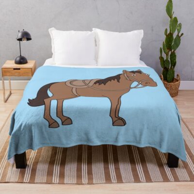 Cute Horse Disenchantment Throw Blanket