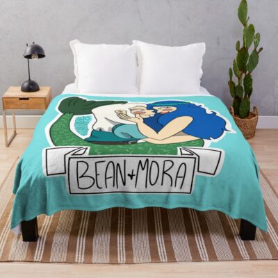 Bean And Mora Disenchantment Fanart Throw Blanket