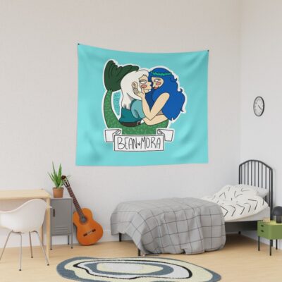 Bean And Mora Disenchantment Fanart Tapestry