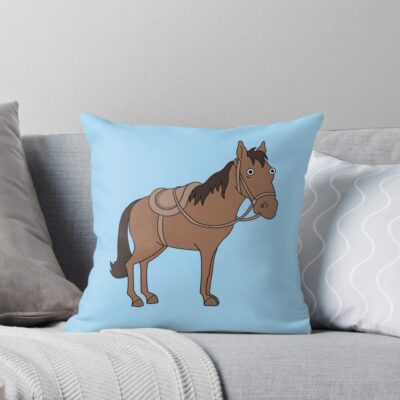 Cute Horse Disenchantment Throw Pillow