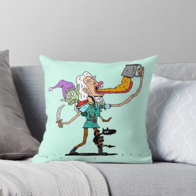 Disenchantment Cartoon Funny Drawing Throw Pillow